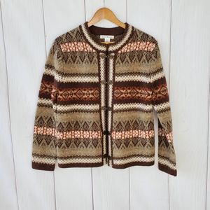 Vintage 100% wool sweater cardigan